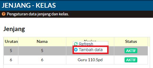 Tambah Ubah Data Jenjang Dan Kelas Pusat Bantuan Sekolahku